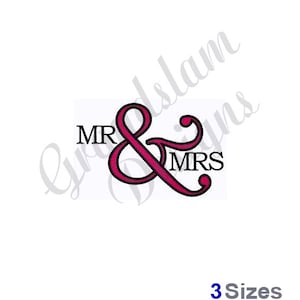 Mr & Mrs Wedding - Machine Embroidery Design