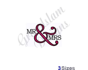 Mr & Mrs Wedding - Machine Embroidery Design