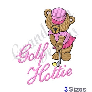 Golf Teddy Bear - Machine Embroidery Design