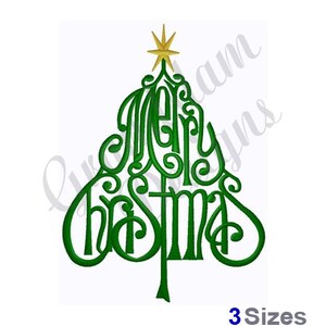 Merry Christmas Tree - Machine Embroidery Design