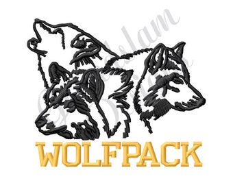 Wolfpack - Machine Embroidery Design, Embroidery Designs, Machine Embroidery, Embroidery Patterns, Embroidery Files, Instant Download