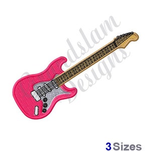 Electric Guitar - Machine Embroidery Design