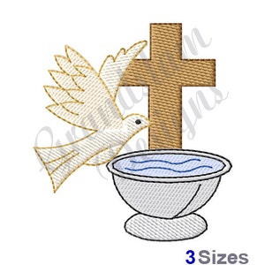 Baptism Logo - Machine Embroidery Design