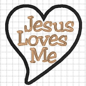 Jesus Loves Me - Machine Embroidery Design, Embroidery Designs, Machine Embroidery, Embroidery Patterns, Embroidery Files, Instant Download