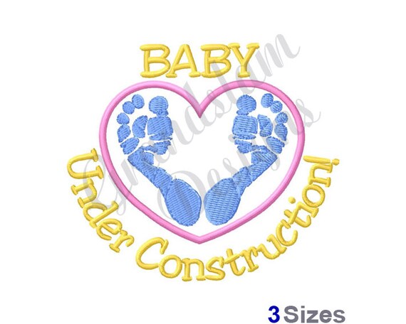 Baby Feet Pregnant Machine Embroidery Design | Etsy