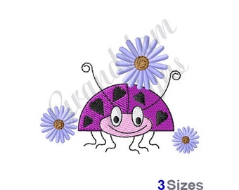 Mariquita - Diseño de bordado a máquina