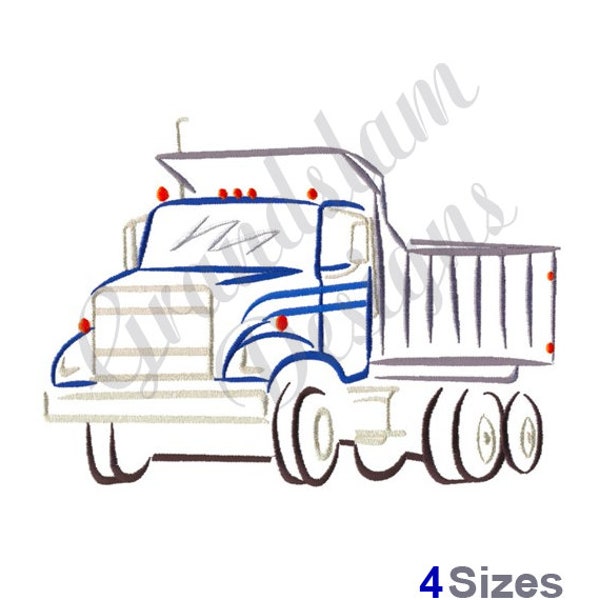 Abstract Dump Truck - Machine Embroidery Design