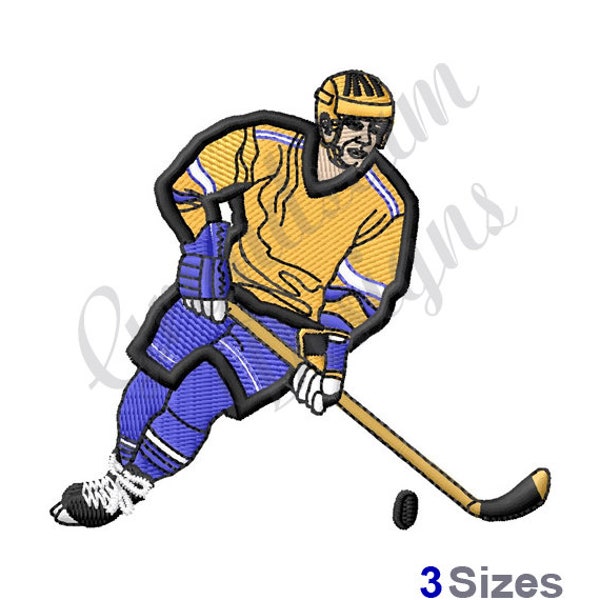 Eishockeyspieler - Maschinenstickerei Design, Stickmuster, Maschinenstickerei, Stickmuster, Stickdateien, Instant Download