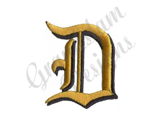 Old English Letter D Machine Embroidery Design | Etsy