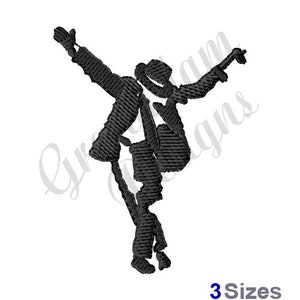 Silhueta de Michael Jackson - Desenho de bordado à máquina