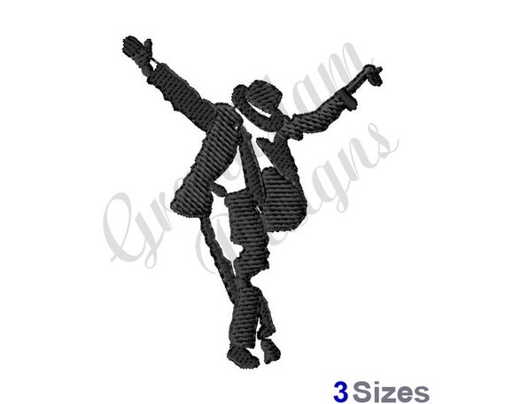 マイケル・ジャクソンのシルエット - 機械刺繍デザイン - Etsy 日本