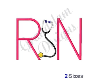 Enfermera registrada (RN) - Diseño de bordado a máquina, mascarilla, cubrebocas, mascarilla facial