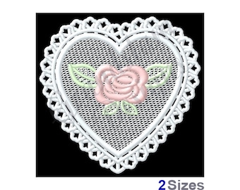 FSL Rose Heart - Machine Embroidery Design