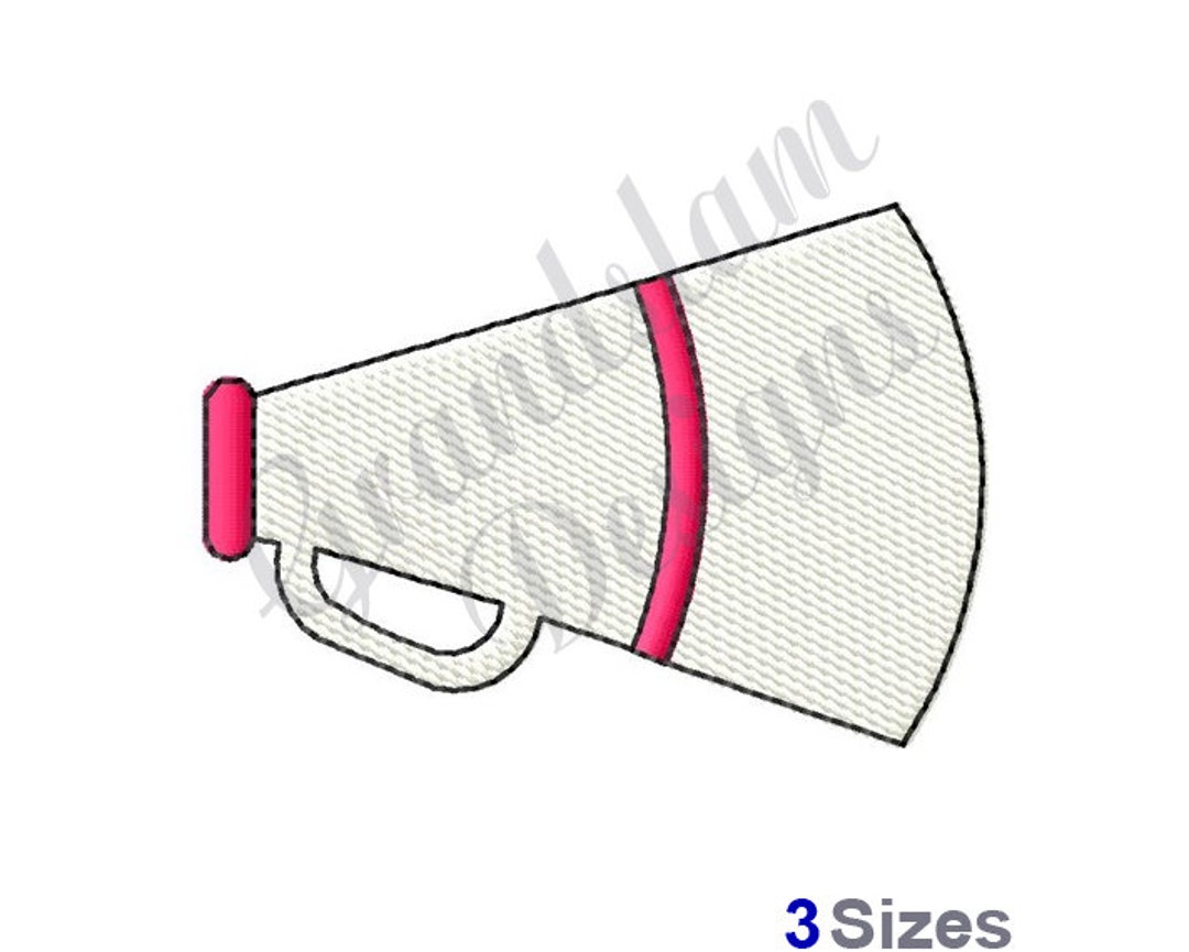 Megaphone Machine Embroidery Design Etsy