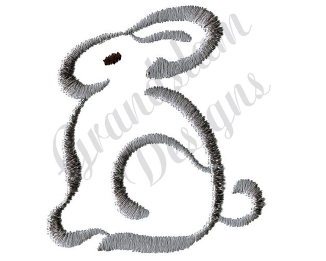 Outline Bunny Rabbit - Machine Embroidery Design - Etsy