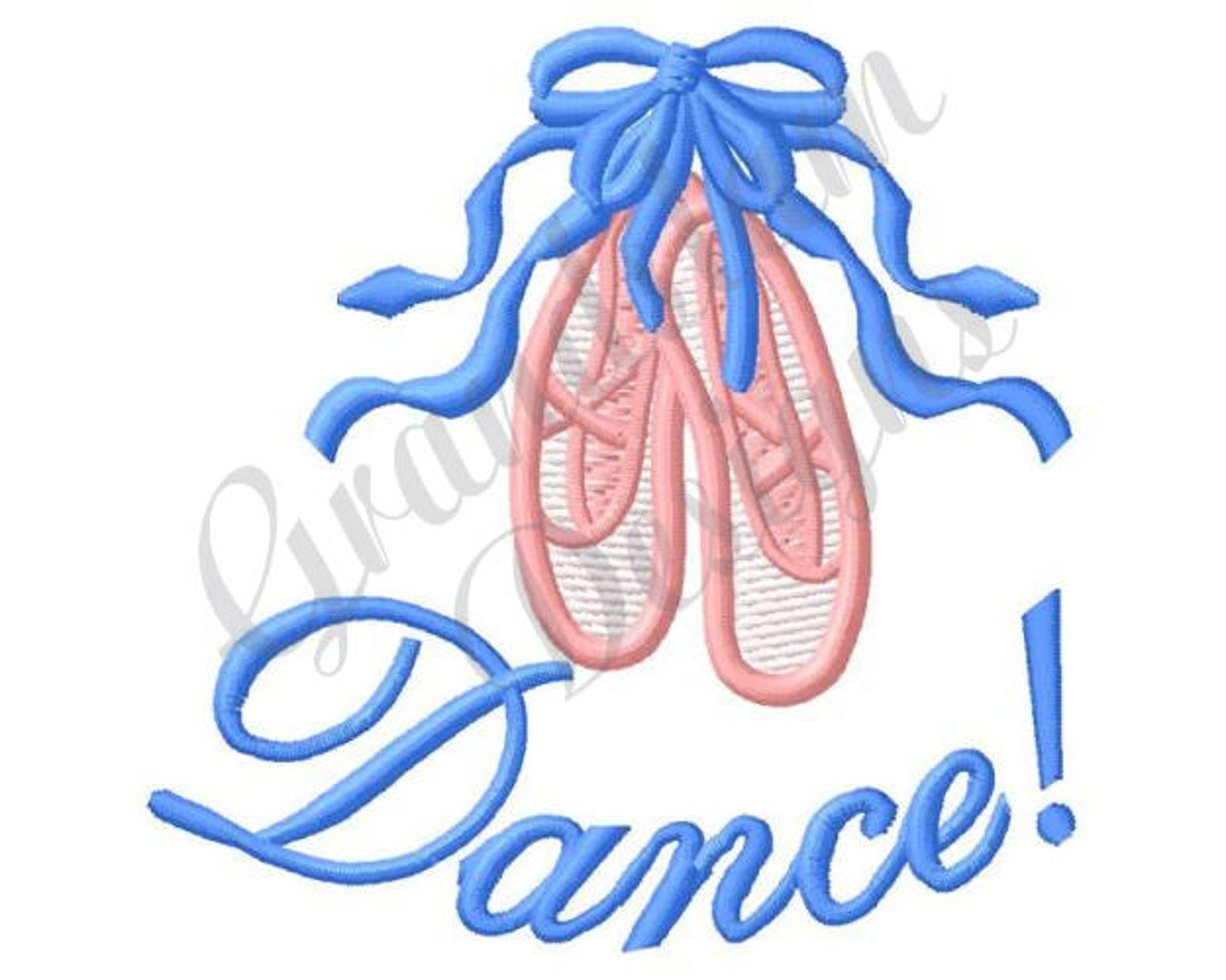 dance ballet slippers - machine embroidery design