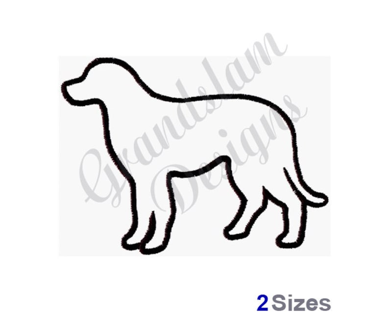 Labrador Hund Umriss Maschine Stickerei Design Etsy