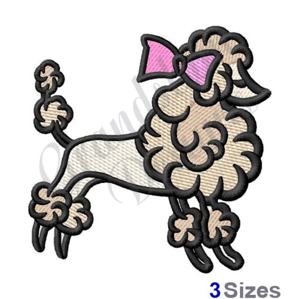 French Poodle - Machine Embroidery Design