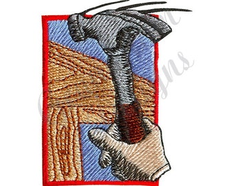 Carpentry Logo - Machine Embroidery Design