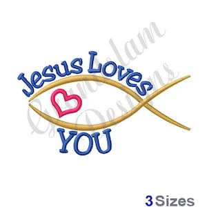 Jesus Loves You - Machine Embroidery Design