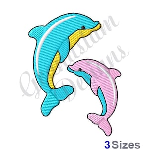 Two Dolphins - Machine Embroidery Design