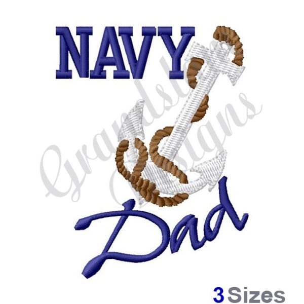 Navy Dad - Machine Embroidery Design