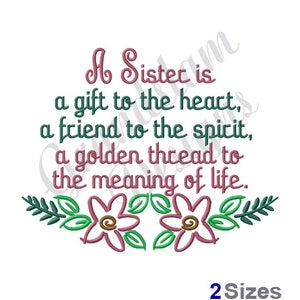 Golden Thread Sister - Machine Embroidery Design