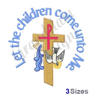 Children Christian Baptism - Machine Embroidery Design, Embroidery Designs, Embroidery Patterns, Embroidery Files, Instant Download