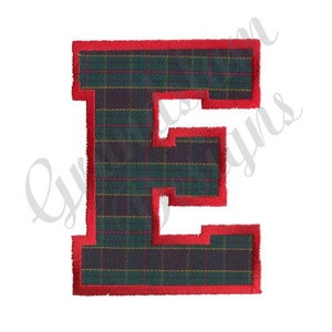 Short Stuff Letter E Applique - Machine Embroidery Design