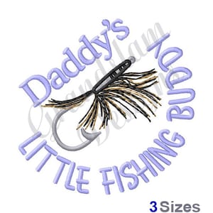 Daddy's Fishing Buddy - Machine Embroidery Design