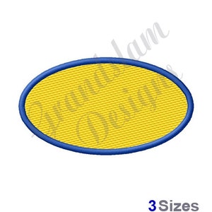 May include: A yellow oval with a blue outline. The oval is filled with a yellow textured pattern.