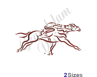 Race Horse Outline - Machine Embroidery Design