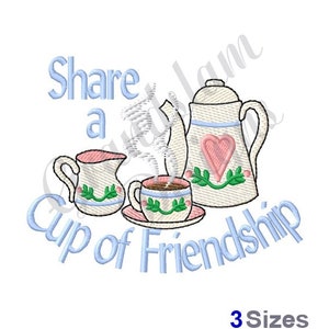 Teapot And Cup - Machine Embroidery Design