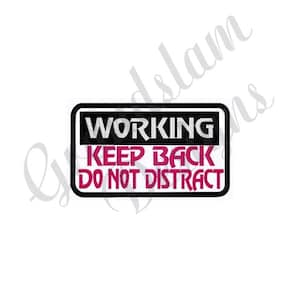 Do Not Distract Patch - Machine Embroidery Design, Embroidery Designs, Embroidery, Embroidery Patterns, Embroidery Files, Instant Download