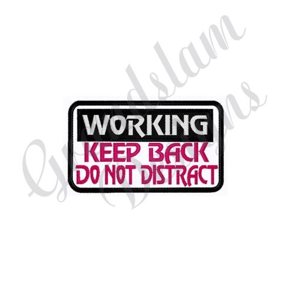 Do Not Distract Patch - Machine Embroidery Design, Embroidery Designs, Embroidery, Embroidery Patterns, Embroidery Files, Instant Download