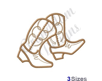 Cowboy Boots Outline - Machine Embroidery Design, Embroidery Designs, Embroidery, Embroidery Patterns, Embroidery Files, Instant Download
