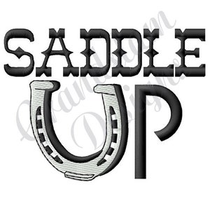 Horseshoe Saddle Up - Machine Embroidery Design