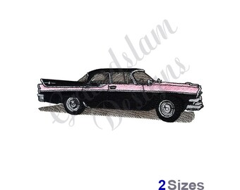 Classic Car - Machine Embroidery Design