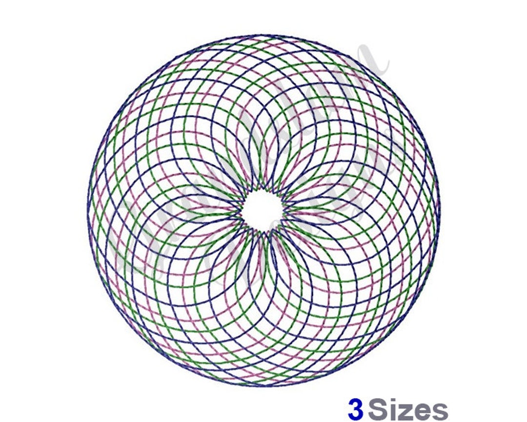 Spirograph Redwork Quilt machine Embroidery Design, Embroidery Designs ...