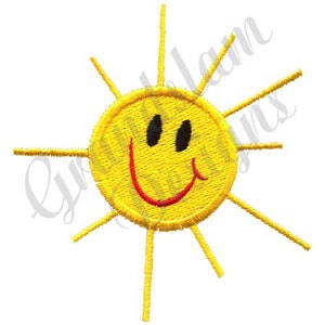 Sunshine Embroidery Design – Machine Embroidery Pattern (Instant Download)