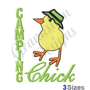 Camping Chick - Machine Embroidery Design