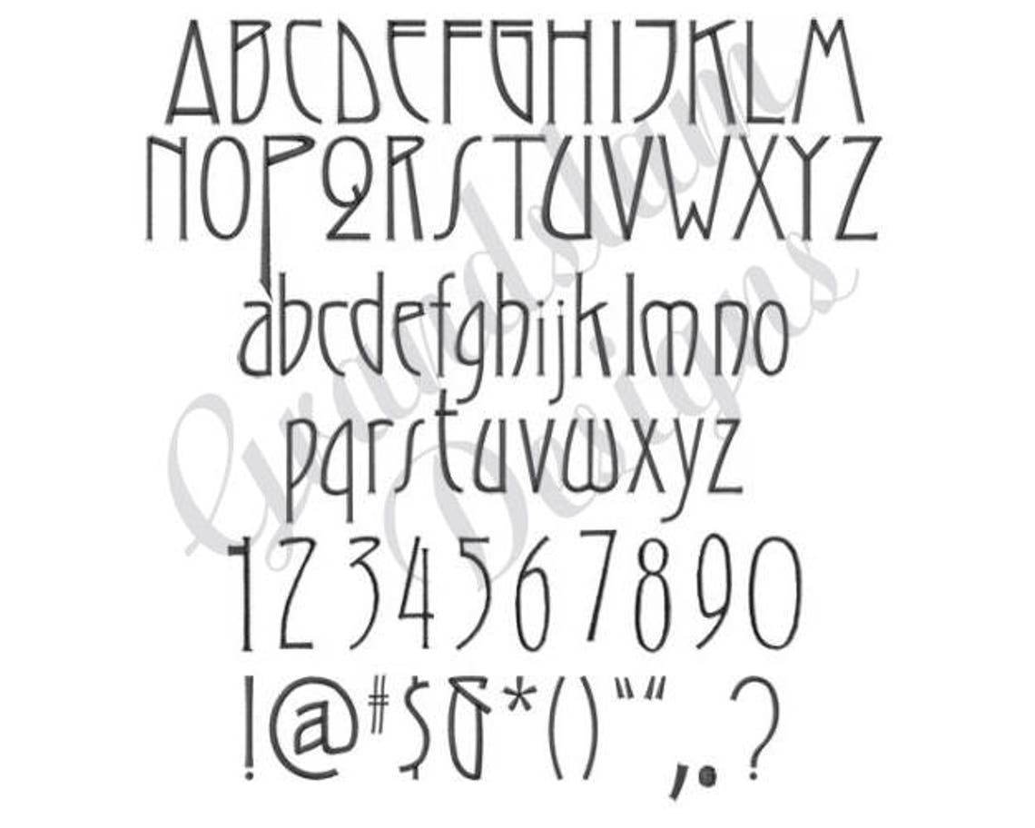 Top Hat Font Machine Embroidery Font Etsy