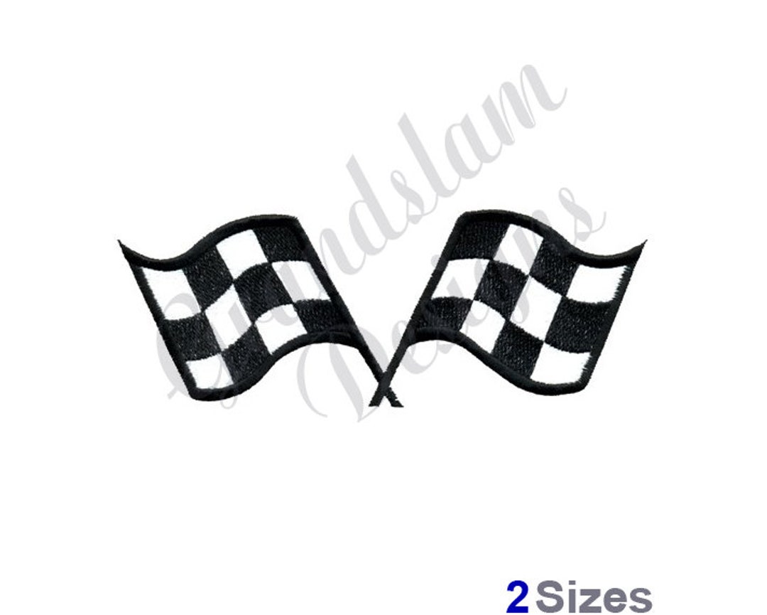 Racing Checkered Flags - Machine Embroidery Design - Etsy