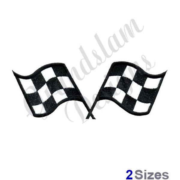 Racing Checkered Flags - Machine Embroidery Design