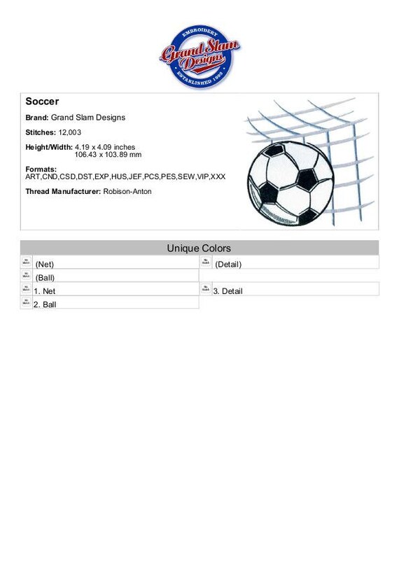 Soccer Goal Net Machine Embroidery Design Etsy