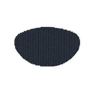 May include: A dark blue oval-shaped fabric patch.