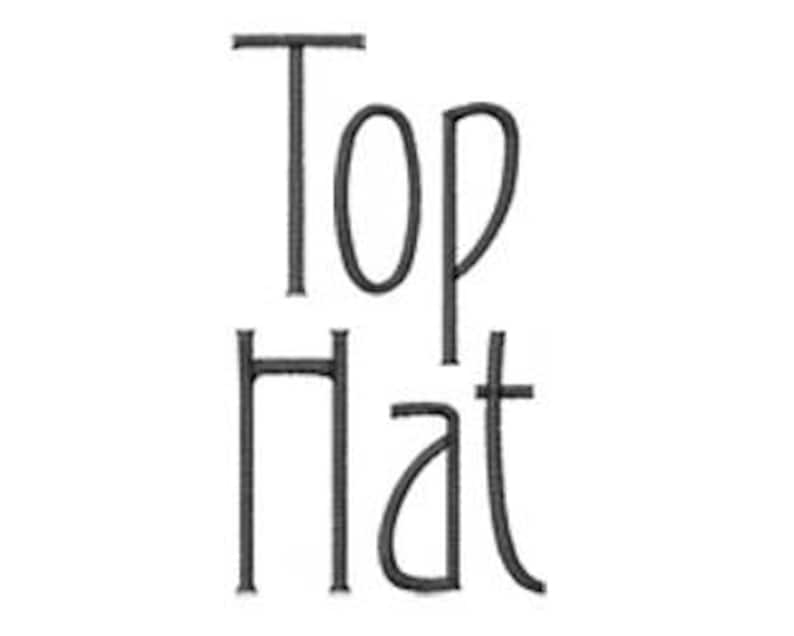 Top Hat Font Machine Embroidery Font Etsy