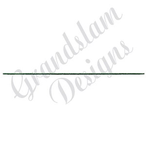 Op de afbeelding: Een dunne, donkergroene lijn op een witte achtergrond.