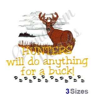 Hunting Deer  - Machine Embroidery Design