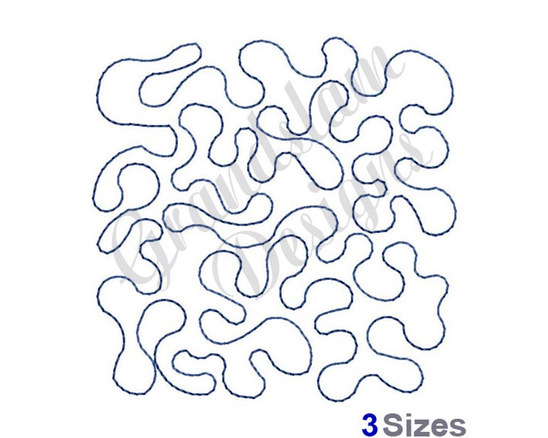 Stipple Quilting Redwork Machine Embroidery Design, Embroidery Designs, Quilting , Embroidery